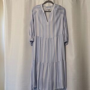 Gibson Latimer light blue, long-sleeve dress
